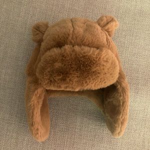 Ugh Faux Fur Trapper With Ears 2-4 yr like new